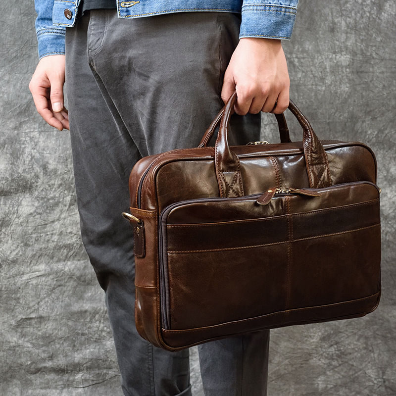 Luxury Bags For Travel - Luxury Genuine Leather Handbag for Men