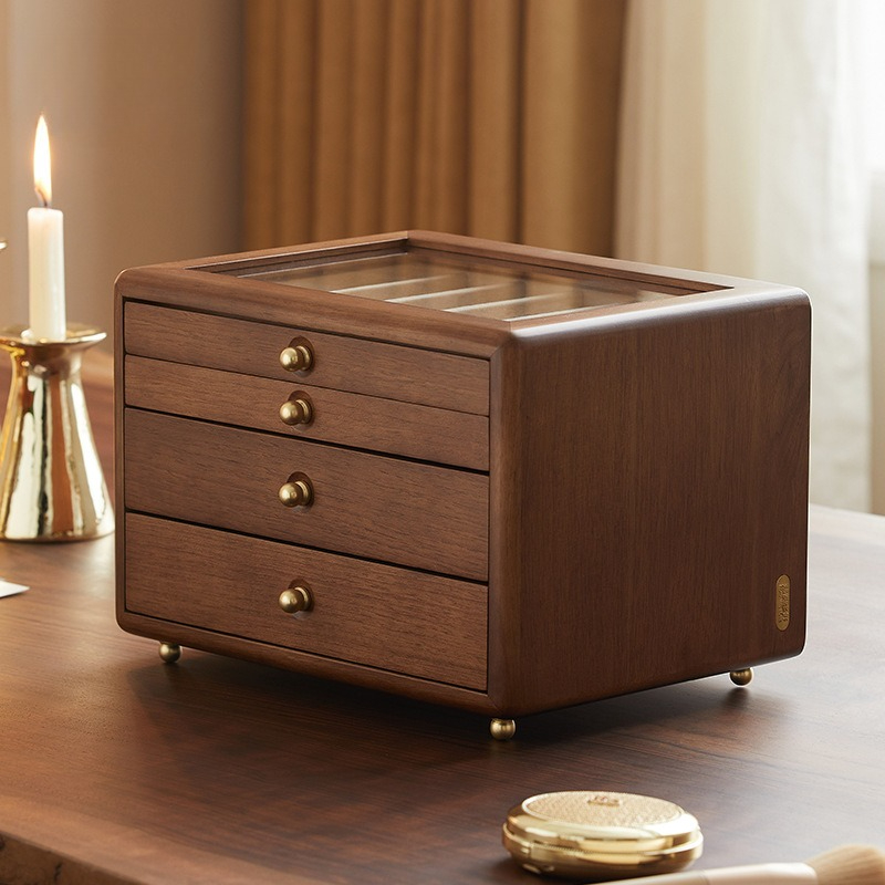 Luxury Bags List - Solid Wood Jewelry Box Luxury Retro