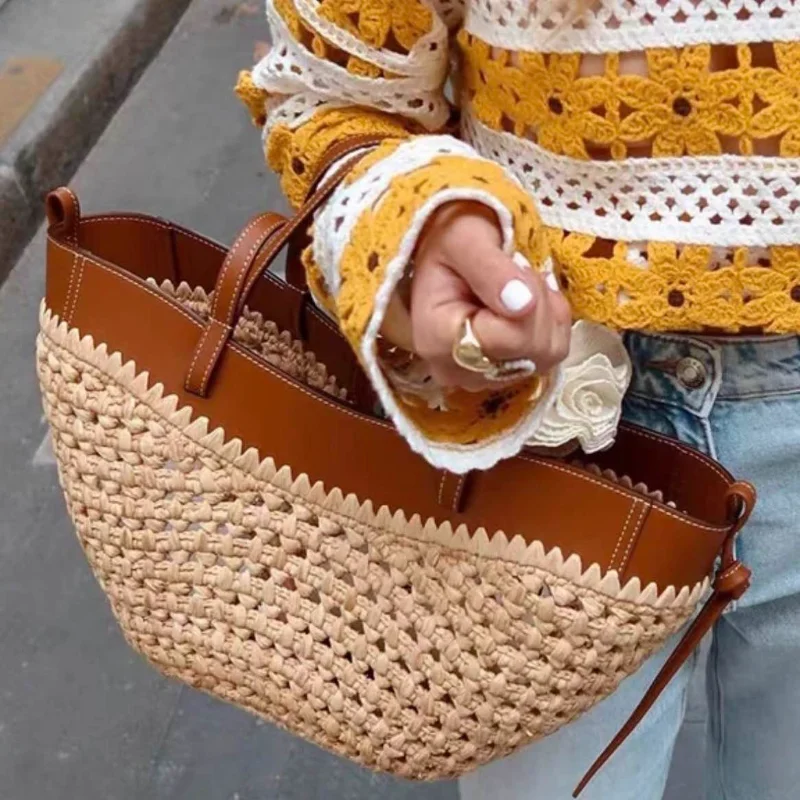 Luxury Raffia Straw Tote Bag,F - Luxury Bags For Travel review and price