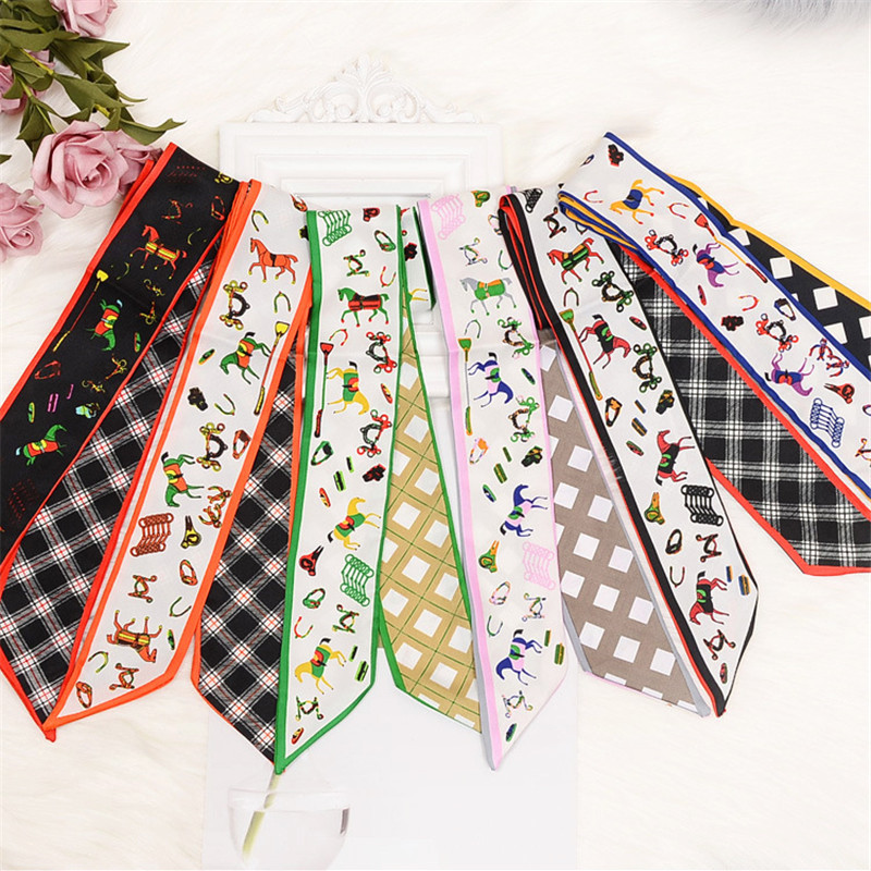 Horse Plaid Skinny Scarf Women - Luxury Bags China review and price