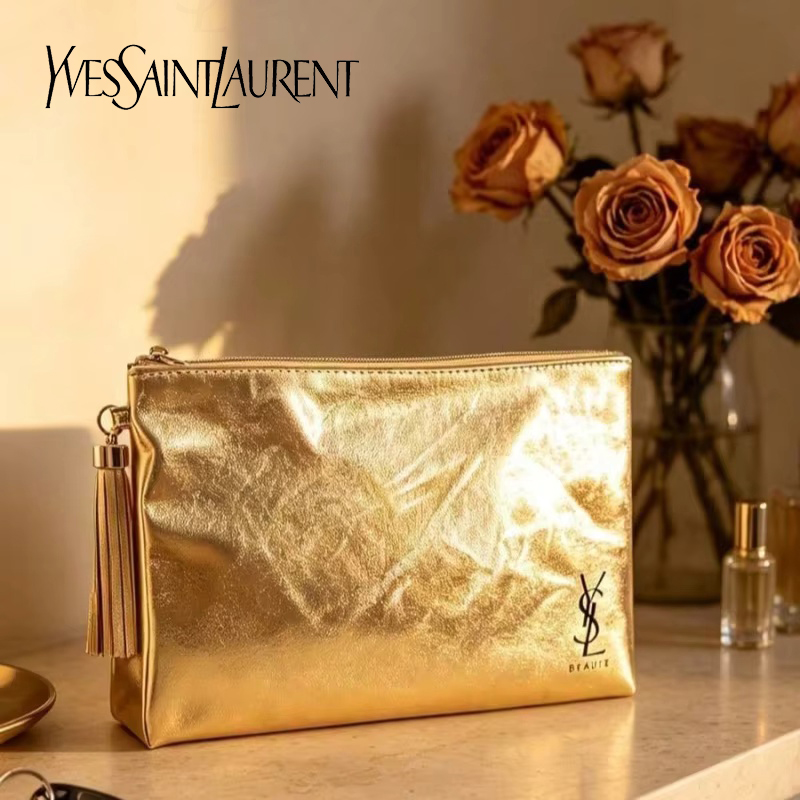 YSL Golden Cosmetic Bag, Porta - Luxury Bags For Travel review and price