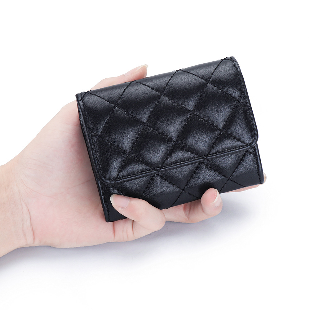 Sheepskin Quilted Card Holder  - Luxury Bags Brand Names review and price