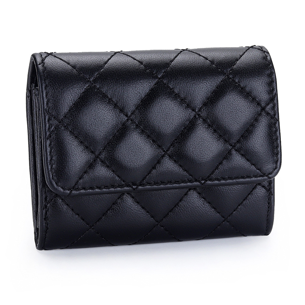 Sheepskin Quilted Card Holder  - Luxury Bags Brand Names review and price