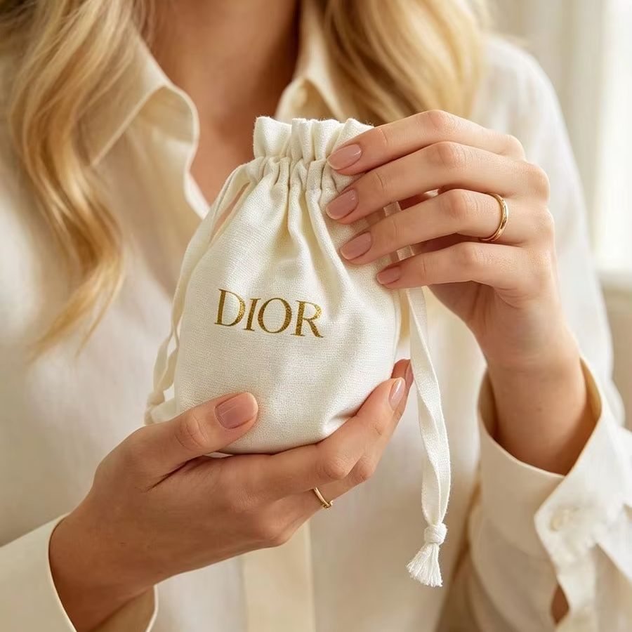 Dior Off‑White Canvas Drawstri - Luxury Bags Dior review and price